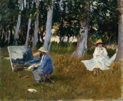 John Singer Sargent Claude Monet Painting by the Edge of a Wood oil painting image